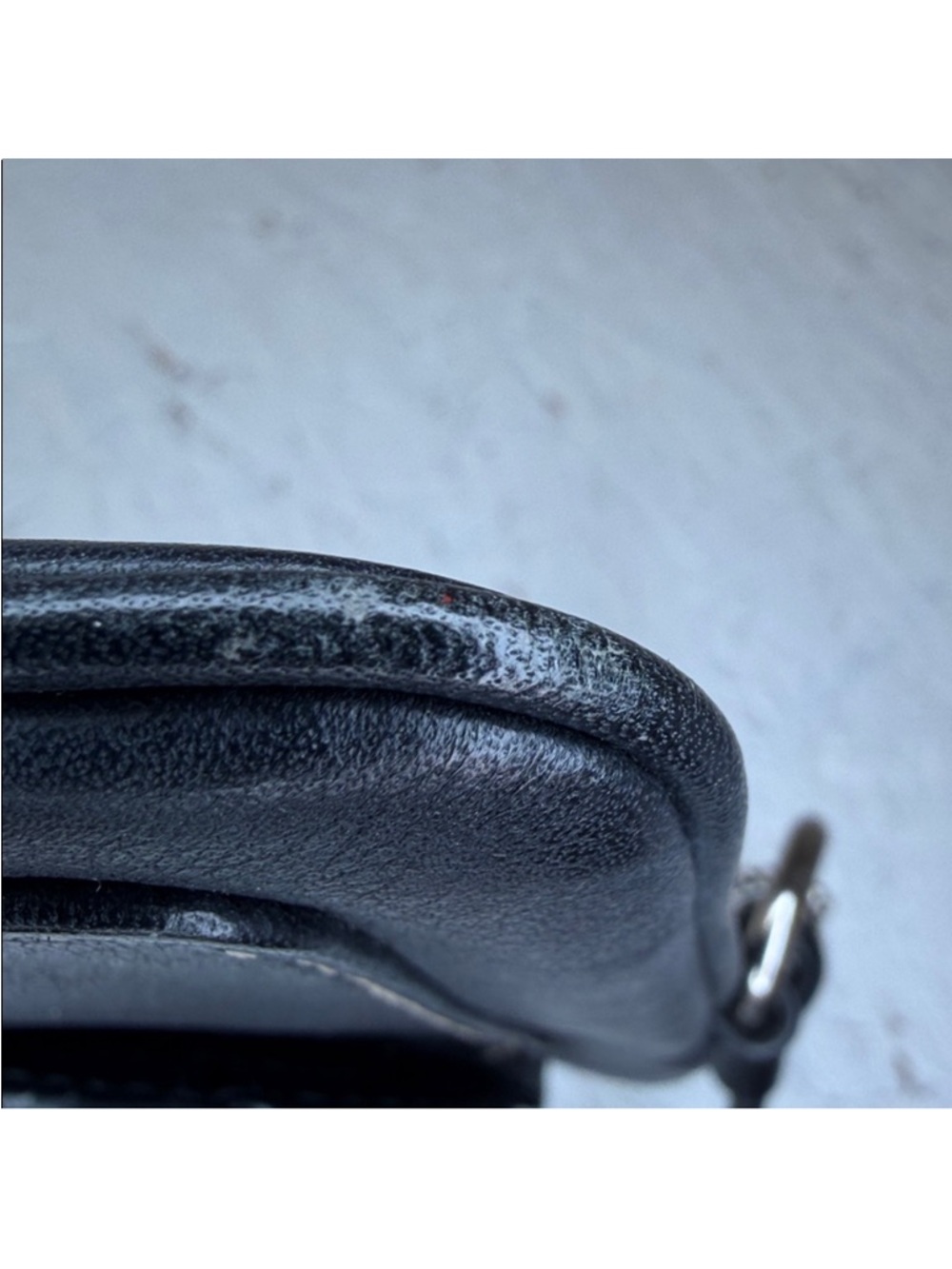 Coach Black Leather Wristlet Shoulder Bag, extra buckle, front pocket - Picture 6 of 7